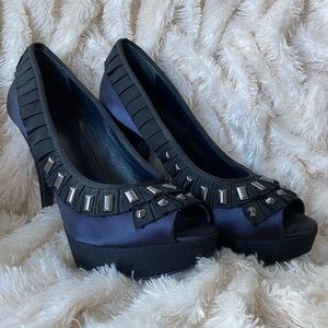 Tory Burch Satin Platform Heels